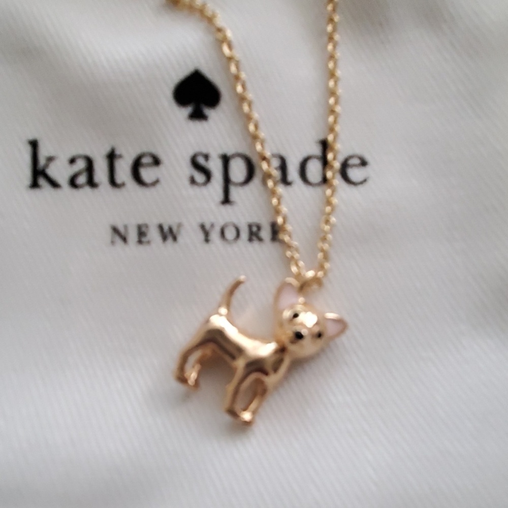 Kate Spade Chihuahua necklace NWOT